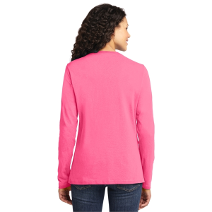 Port & Company Women's Long Sleeve Core Cotton Tee.